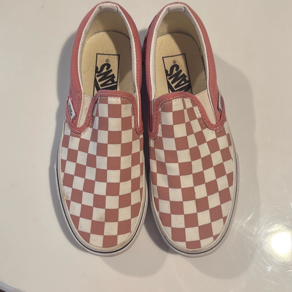 Vans Asher Pink and White Checkered Board